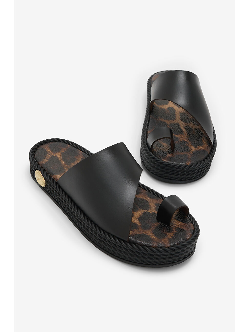 Kadın Siyah Poli Taban Rahat Kalıp Parmak Arası Terlik