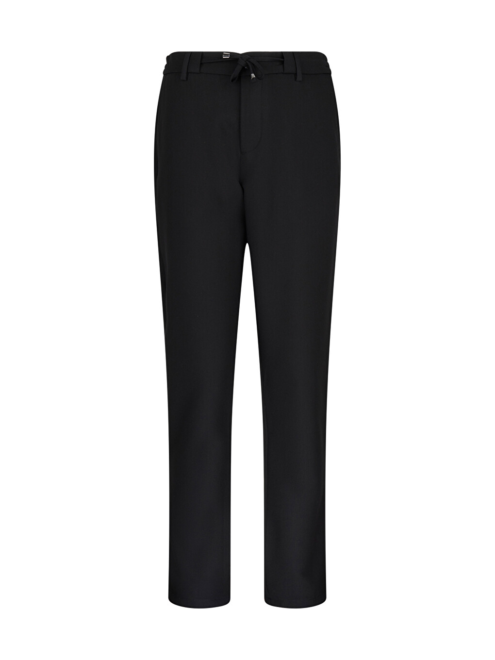 Siyah Rahat Kesim Yandan Cepli Jogger Pantolon