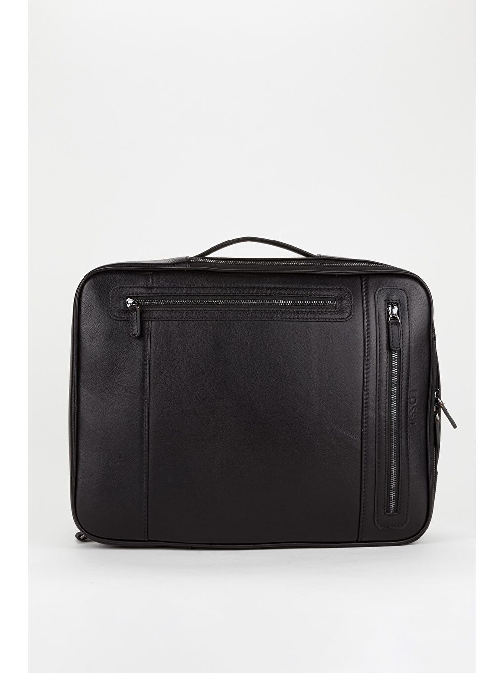 Siyah %100 Hakiki Deri 15,6 inç Laptop & Evrak Çantası Sırt Çantası