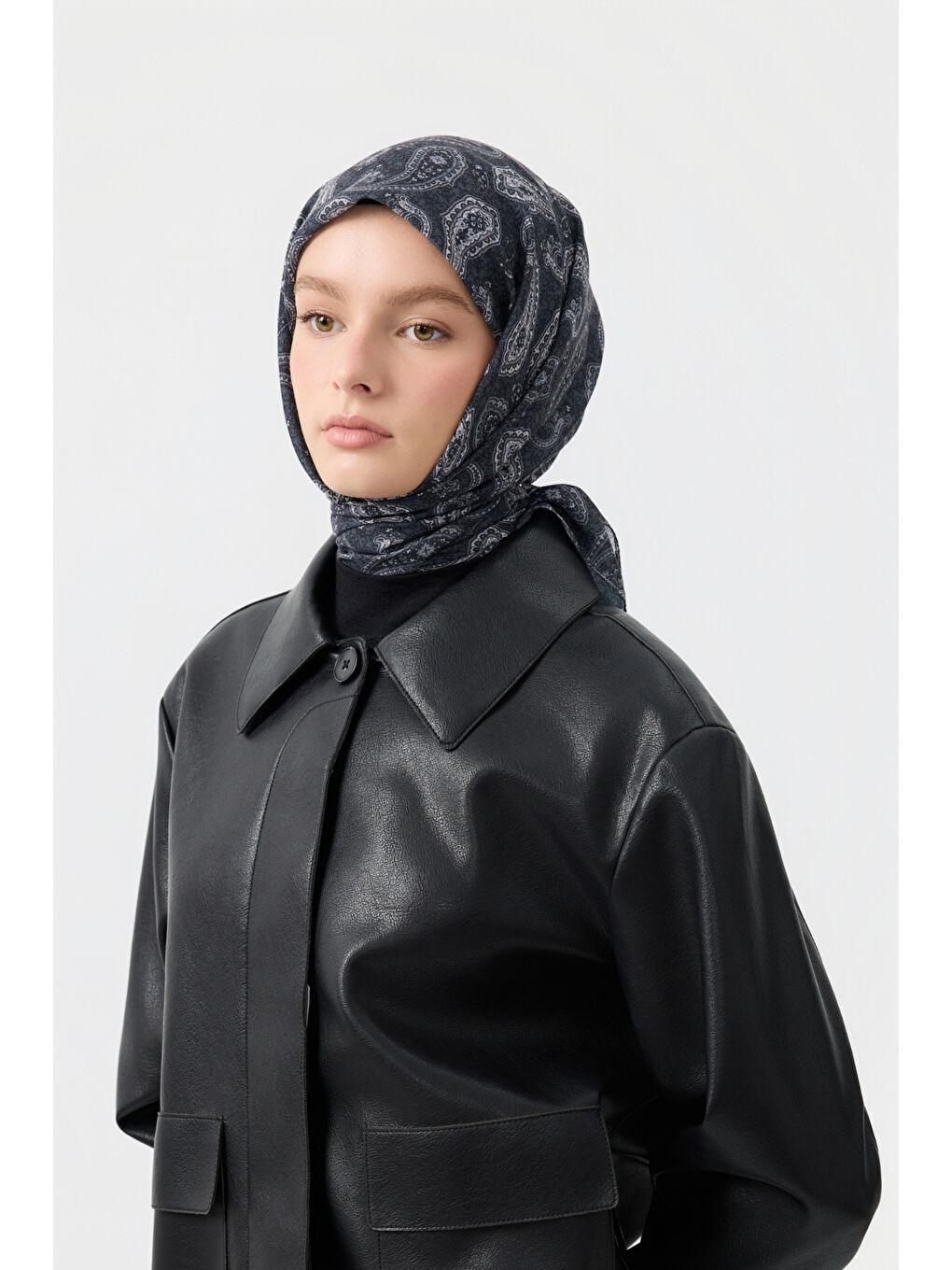 Gri Pamuk Eşarp Timeless Füme