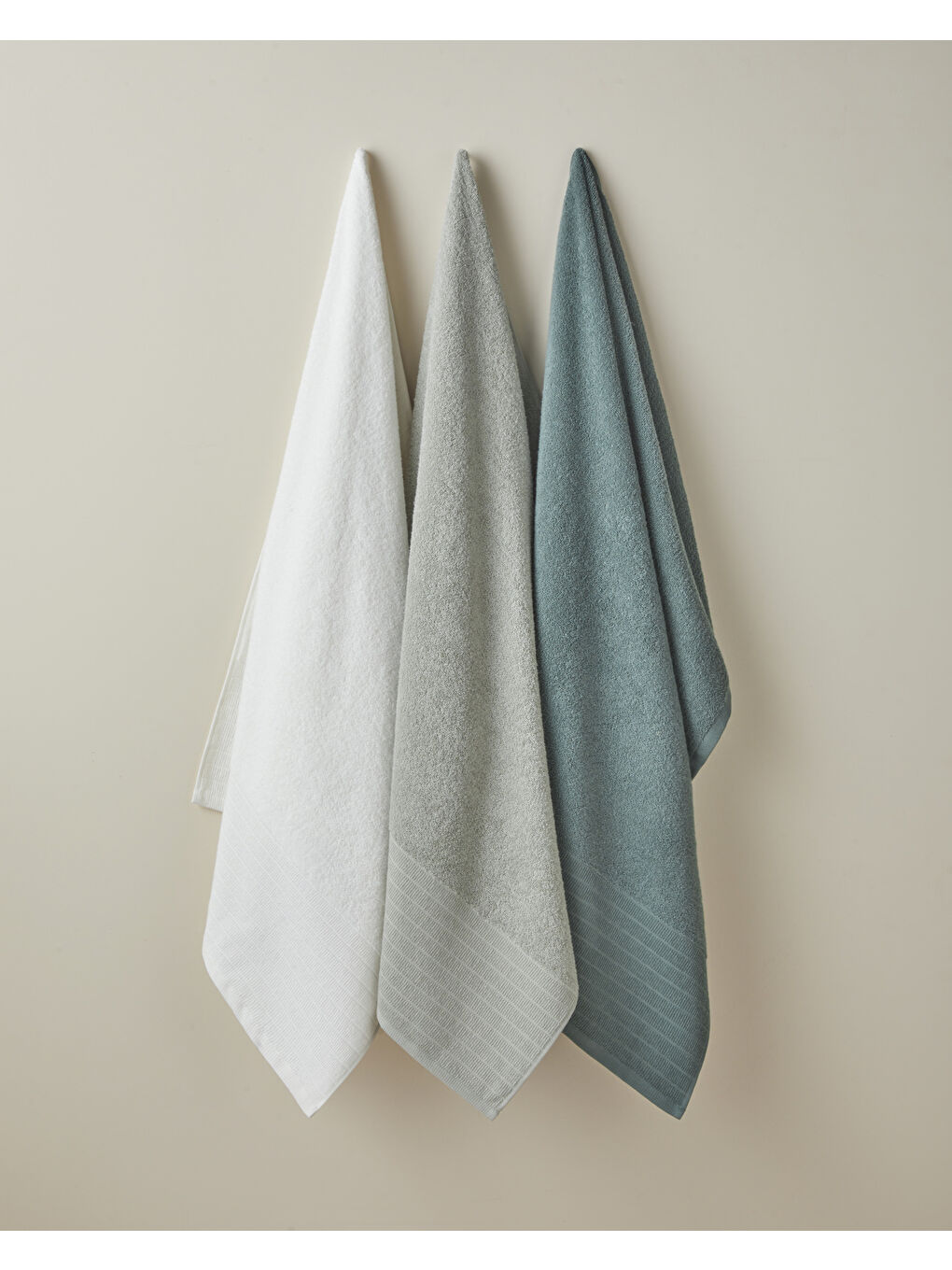 Yeşil Pure Pamuk Banyo Havlusu 70x140 cm Sage-2