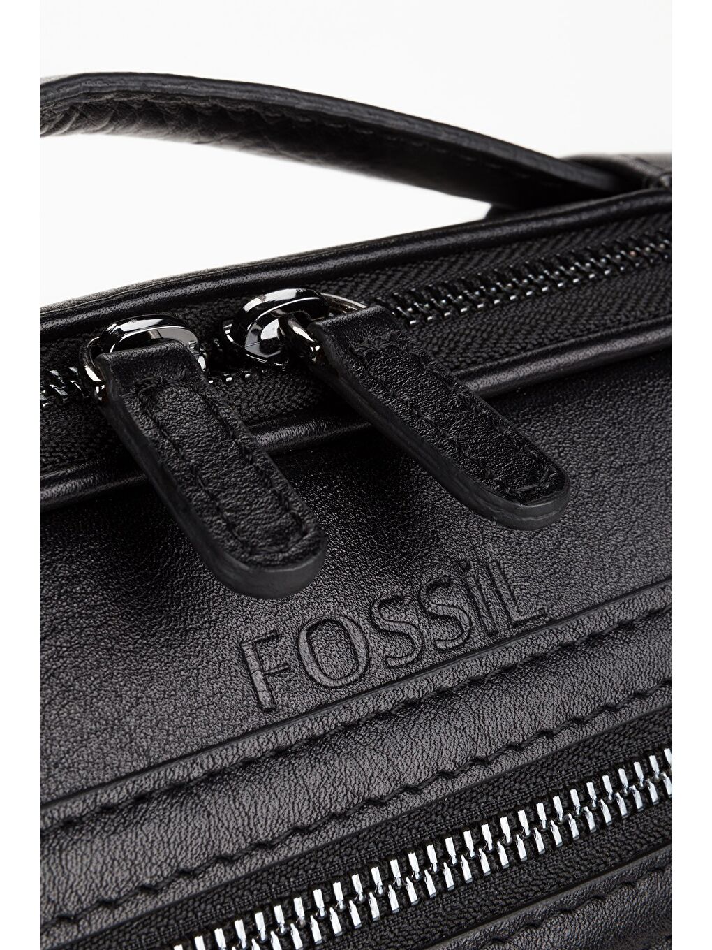 Siyah %100 Hakiki Deri 15,6 inç Laptop & Evrak Çantası Sırt Çantası-2