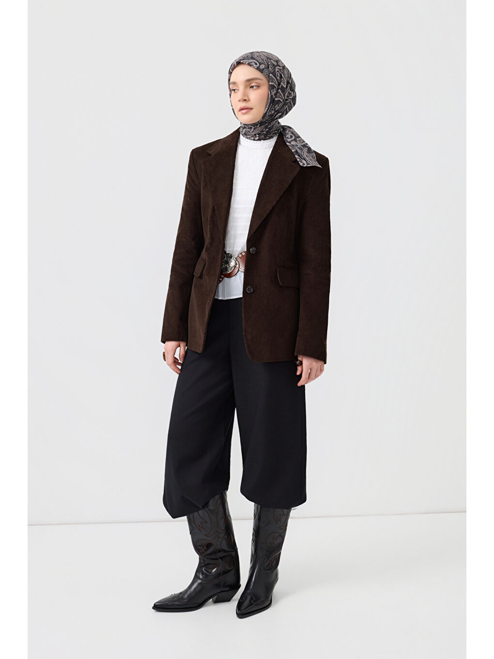 Pamuk Eşarp Timeless Siyah-3