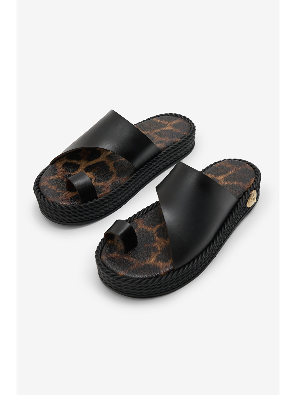 Kadın Siyah Poli Taban Rahat Kalıp Parmak Arası Terlik-3