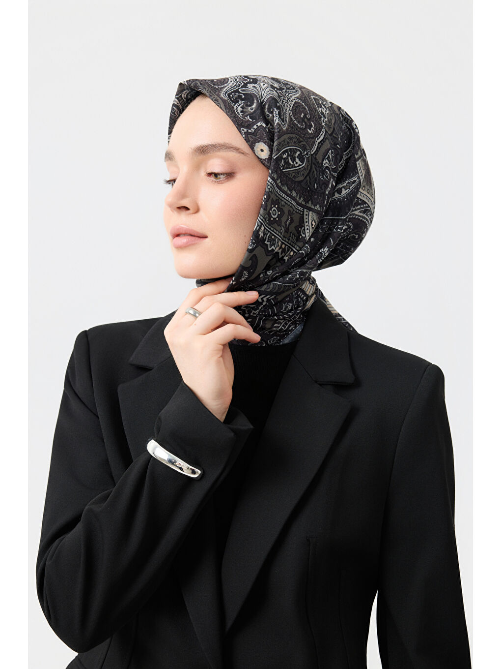 Pamuk Eşarp Tale Haki Yeşili-2