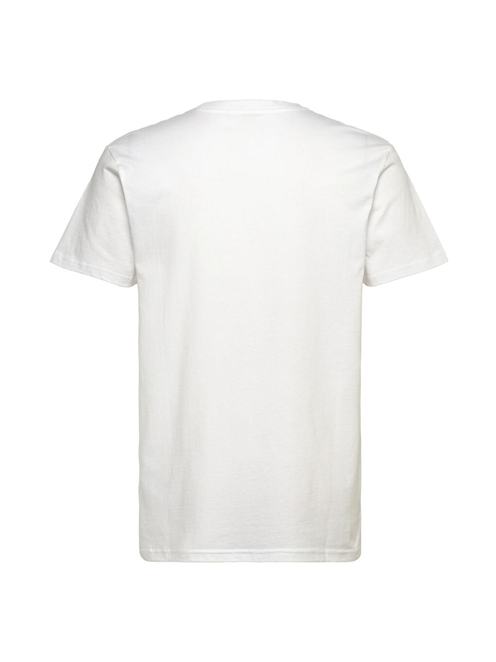 Retro Fade Erkek Beyaz Yuvarlak Yaka Tişört-2
