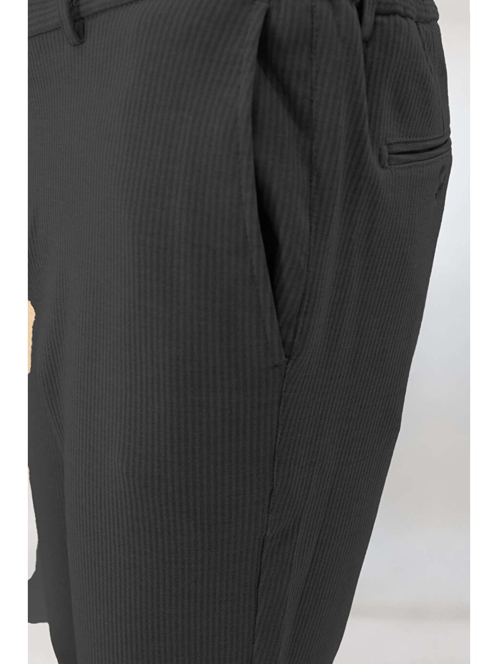 Antrasit Dynamic Fit Lastikli İpli Erkek Pantolon | Konforlu Smart Casual-1