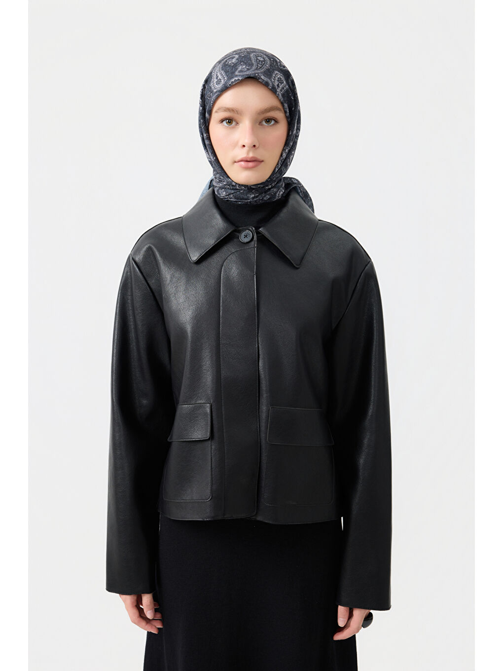 Gri Pamuk Eşarp Timeless Füme-2