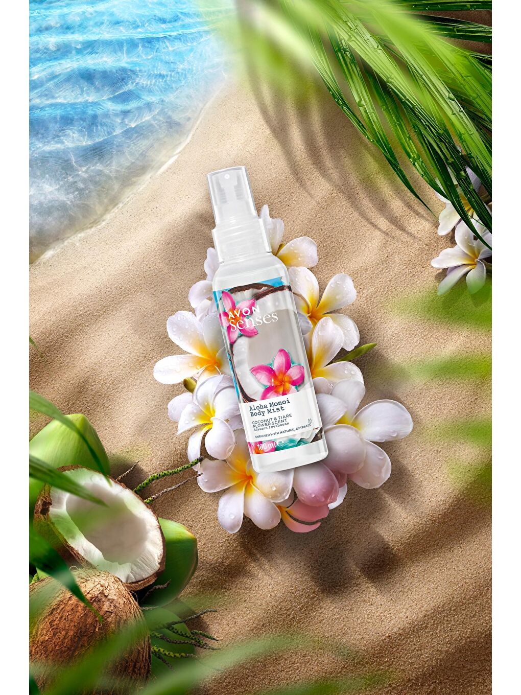 AVON Renksiz Aloha Monoi Hindistan Cevizi ve Taç Çiçeği Kokulu Vücut Spreyi 100 Ml. İkili Set - 3