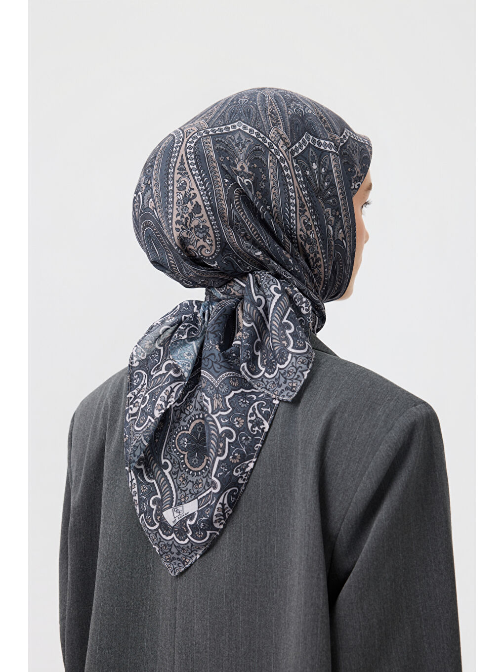 Pamuk Eşarp Bloom Antrasit-5