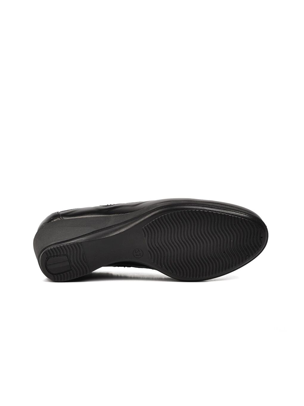 Siyah Kadın Dolgu Topuk Klasik Ayakkabı 651501-4