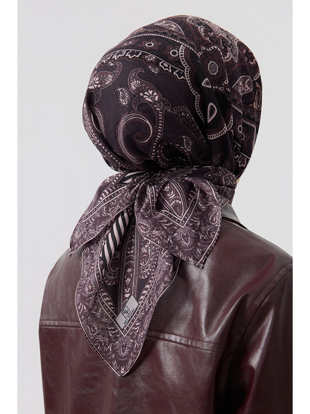 Pamuk Eşarp Tale Mürdüm-4