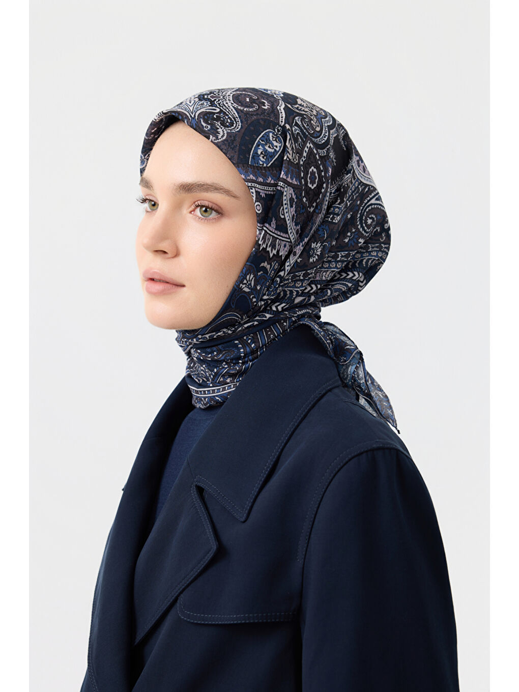 Pamuk Eşarp Tale Lacivert-1