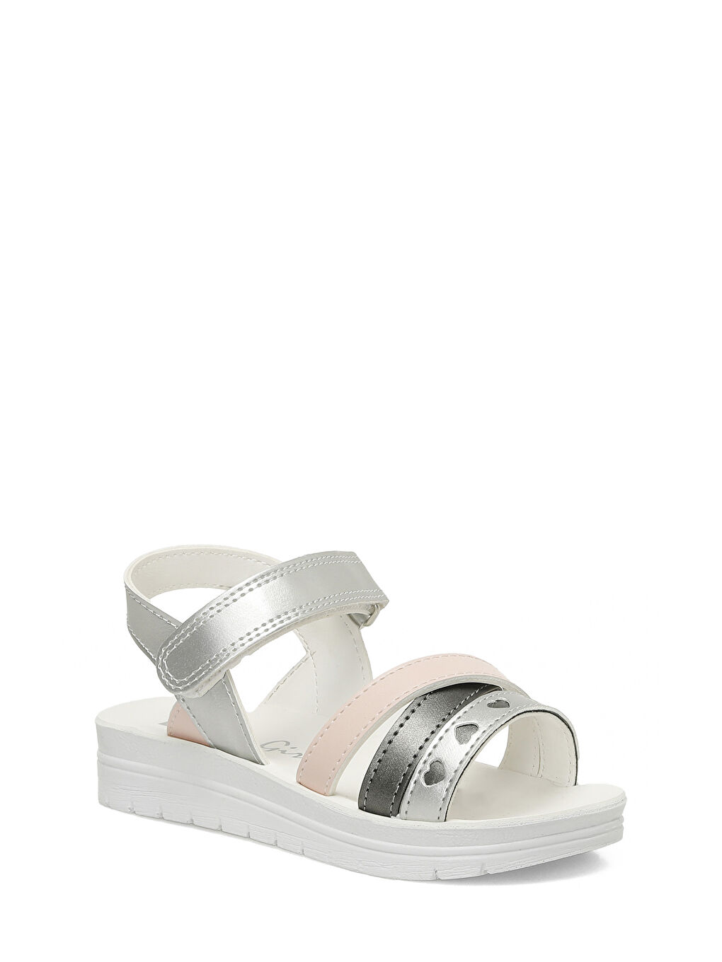 Gri SELEY P 5FX Gümüş Kız Çocuk Sandalet-1