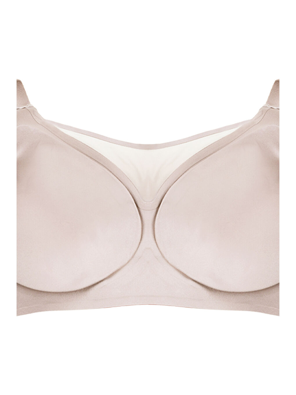 Ekru Balensiz Lazer Dikişsiz Görünmez Çıkarılabilir Pedli Sütyen-2