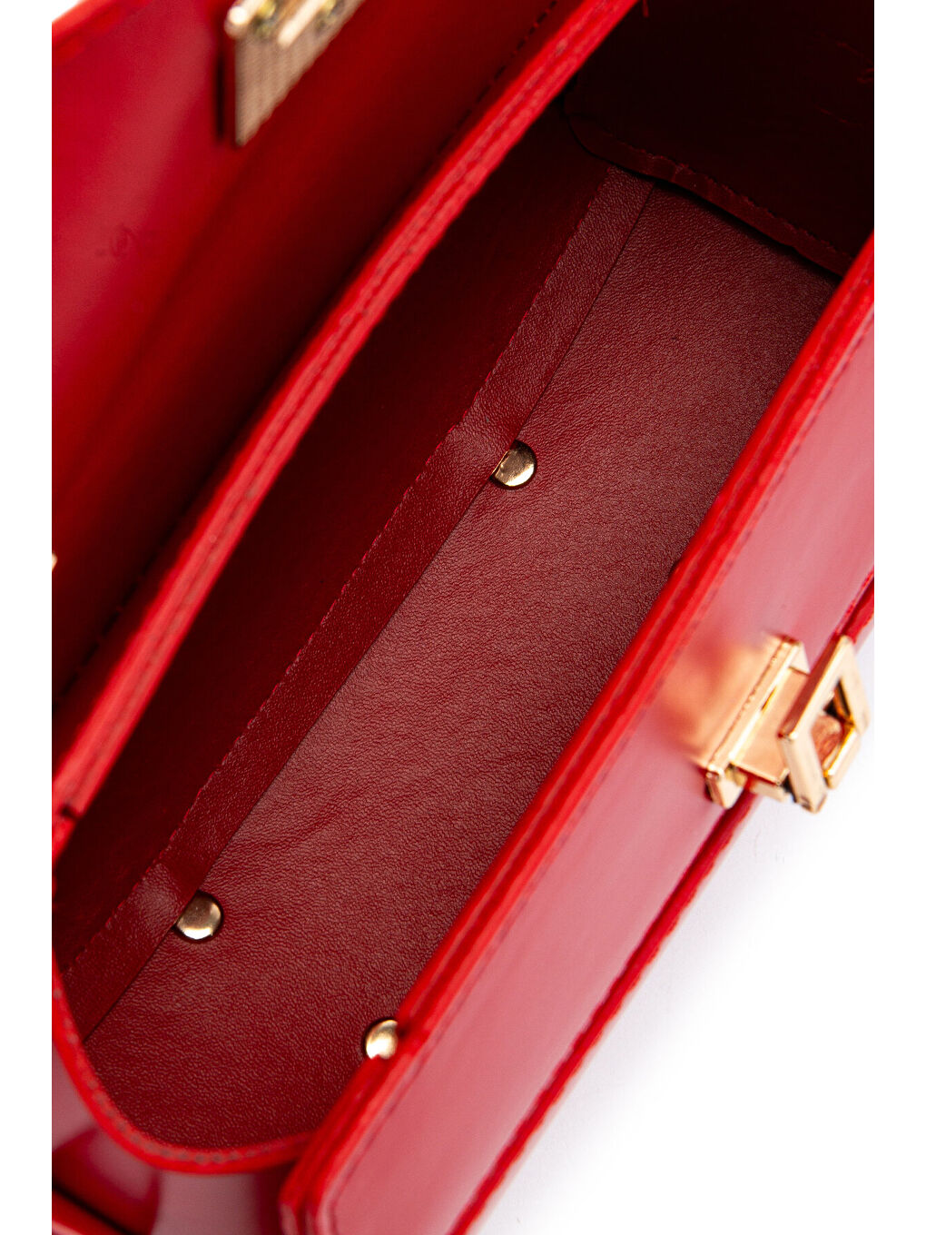 Kilit Detaylı Luvia Kadın Çapraz Çanta Kırmızı-3