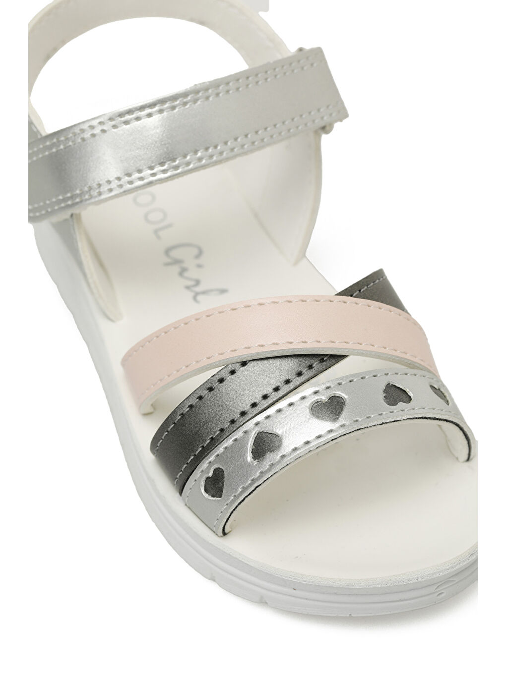 Gri SELEY P 5FX Gümüş Kız Çocuk Sandalet-6
