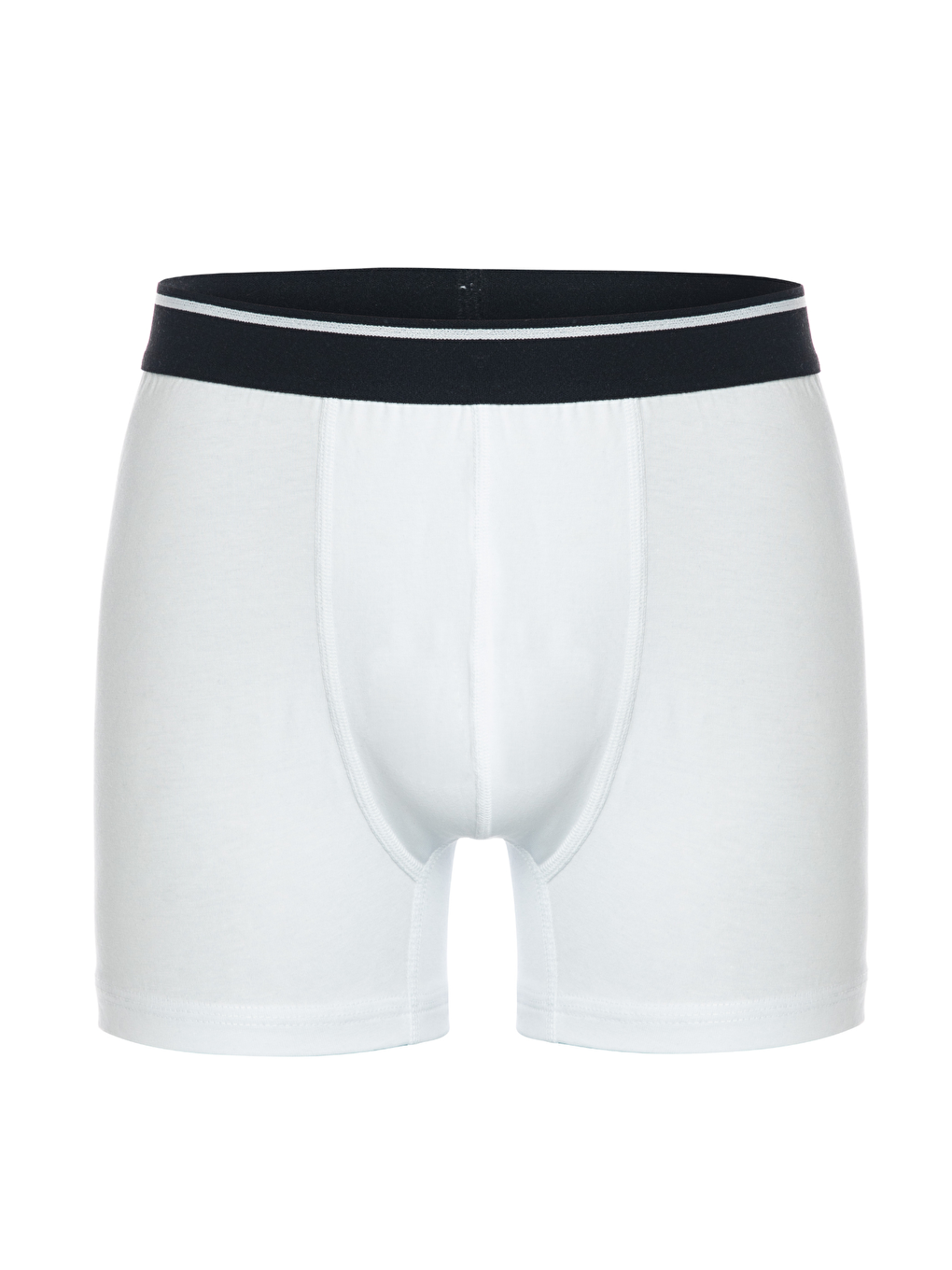 Erkek 3 lü Pamuklu Elastanlı Beyaz Renkli Boxer Seti 4147-1