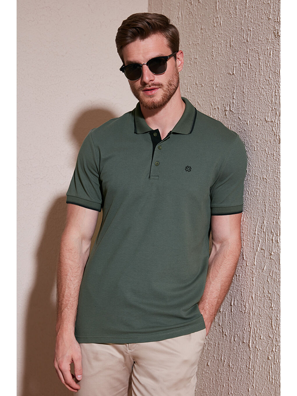 Siyah Pamuklu Slim Fit Şerit Detaylı Düğmeli Polo Yaka 3'lü Paket %100 Pamuk Tişört 5902118S3-3