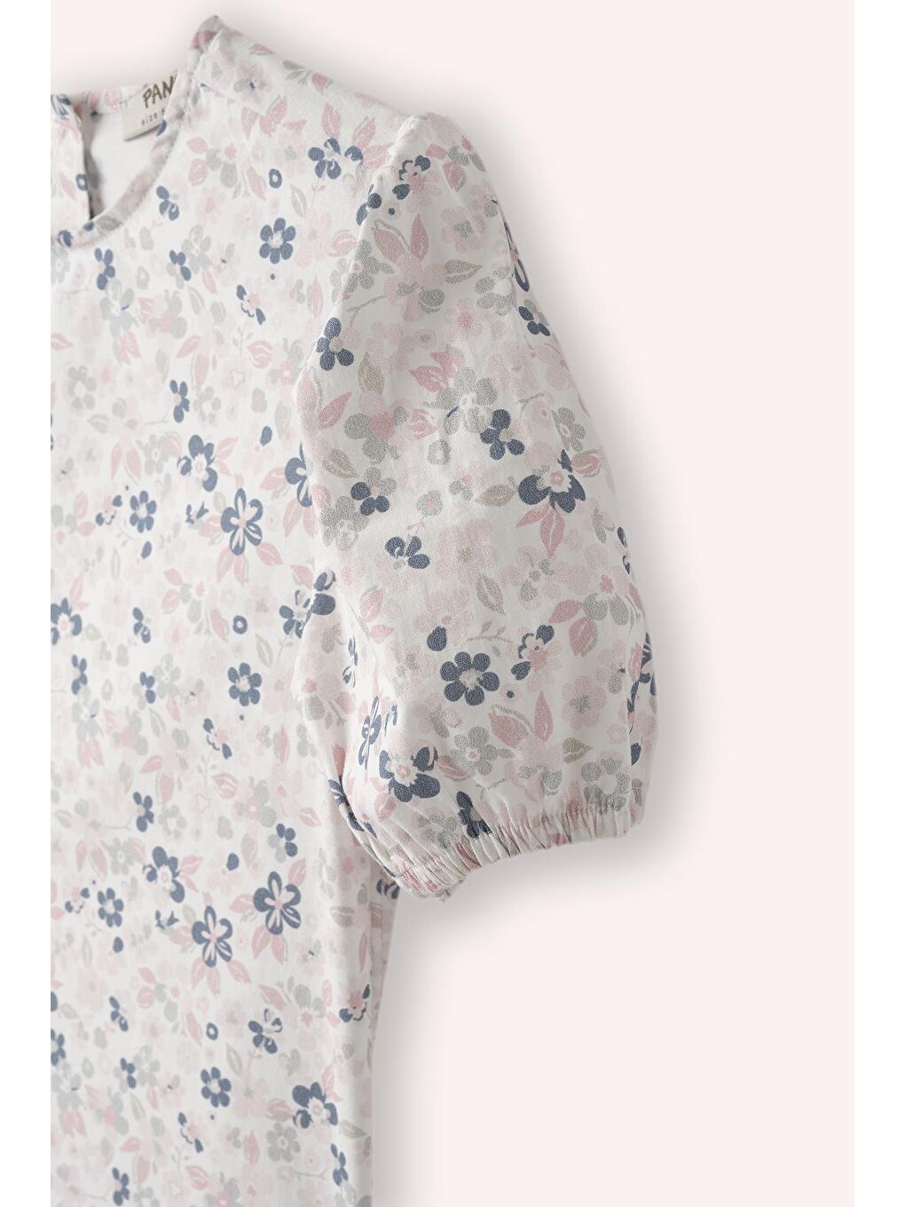 Kız Çocuk Çiçek Desenli Bluz Beyaz-1