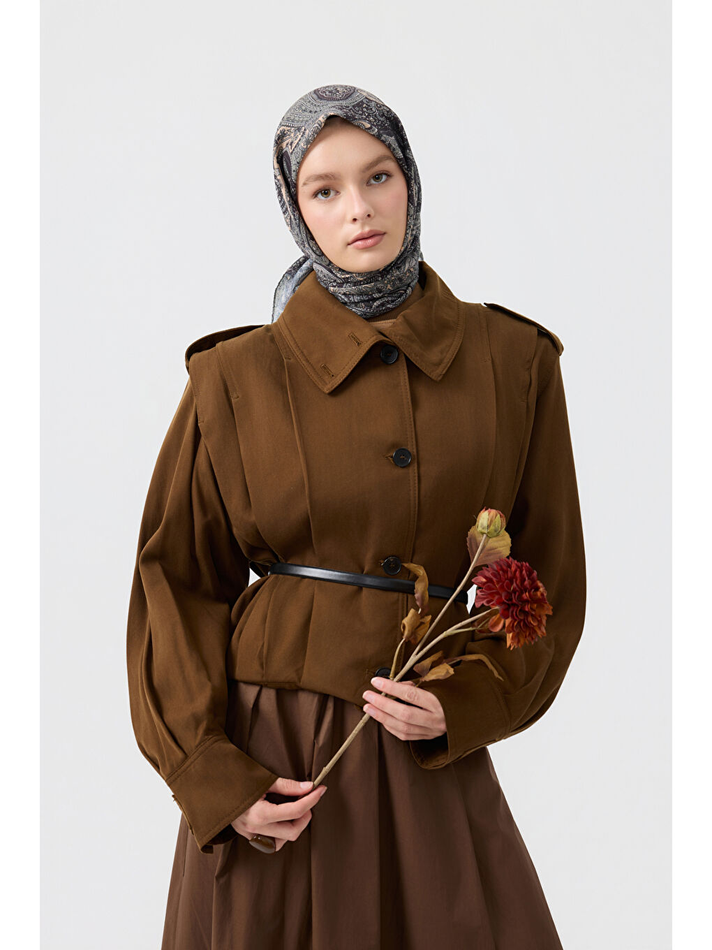 Pamuk Eşarp Garden Küf Yeşili-2