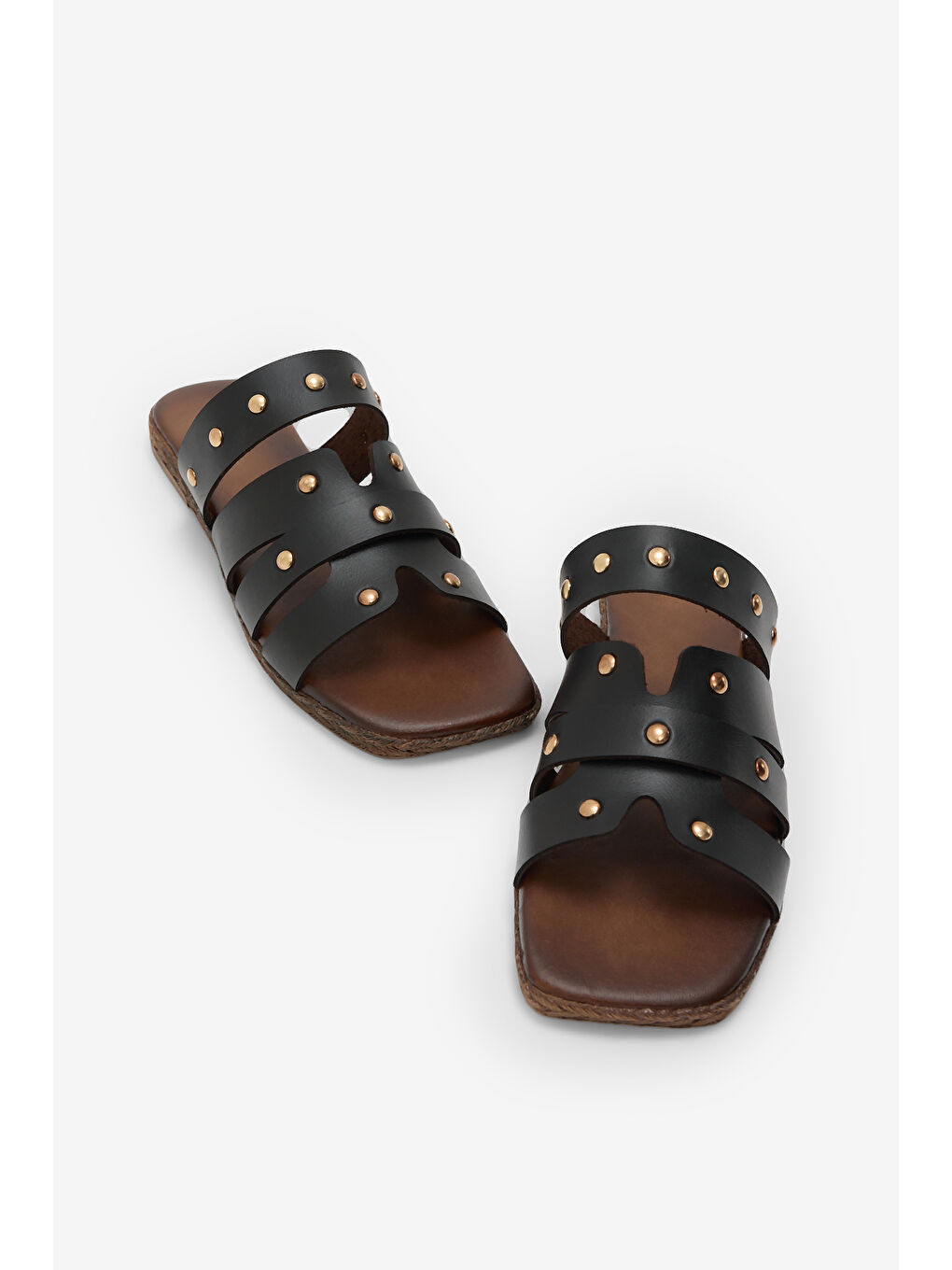 Kadın Siyah Termo Taban Düz Toka Detaylı Terlik-1