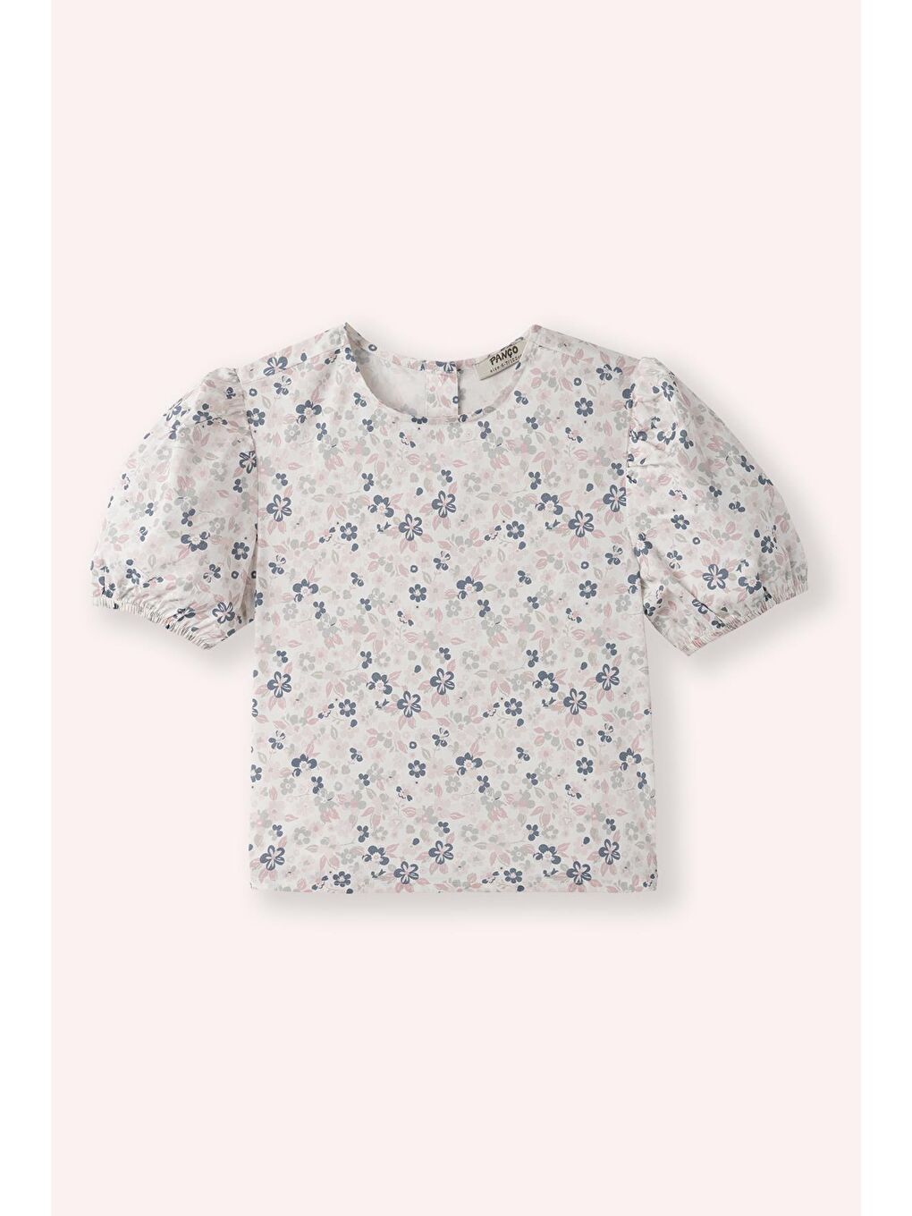 Kız Çocuk Çiçek Desenli Bluz Beyaz-2