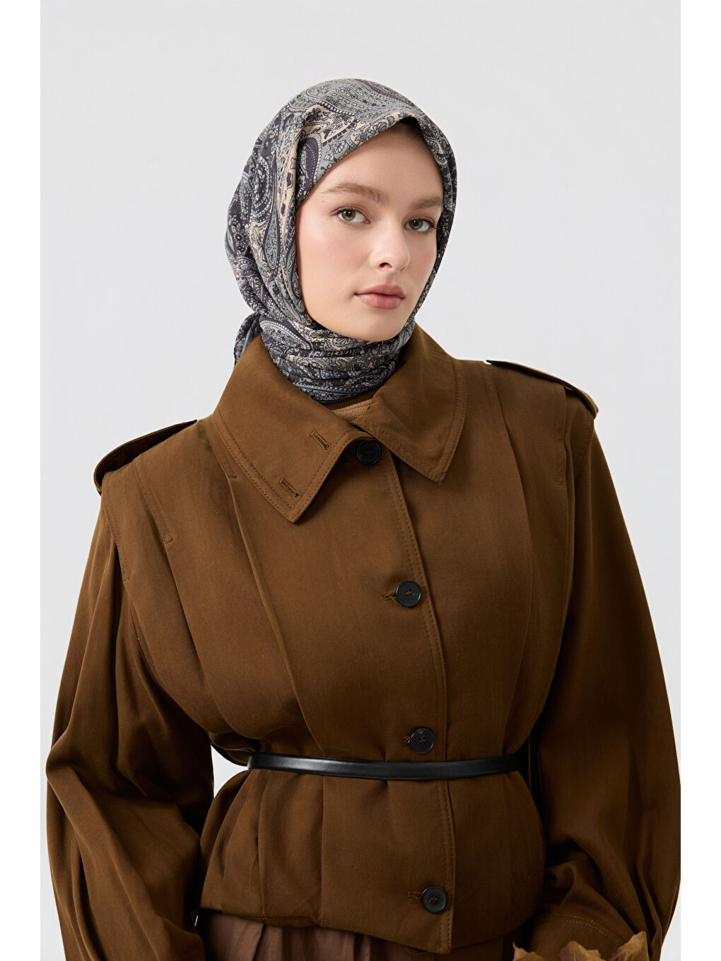 Pamuk Eşarp Garden Küf Yeşili-3