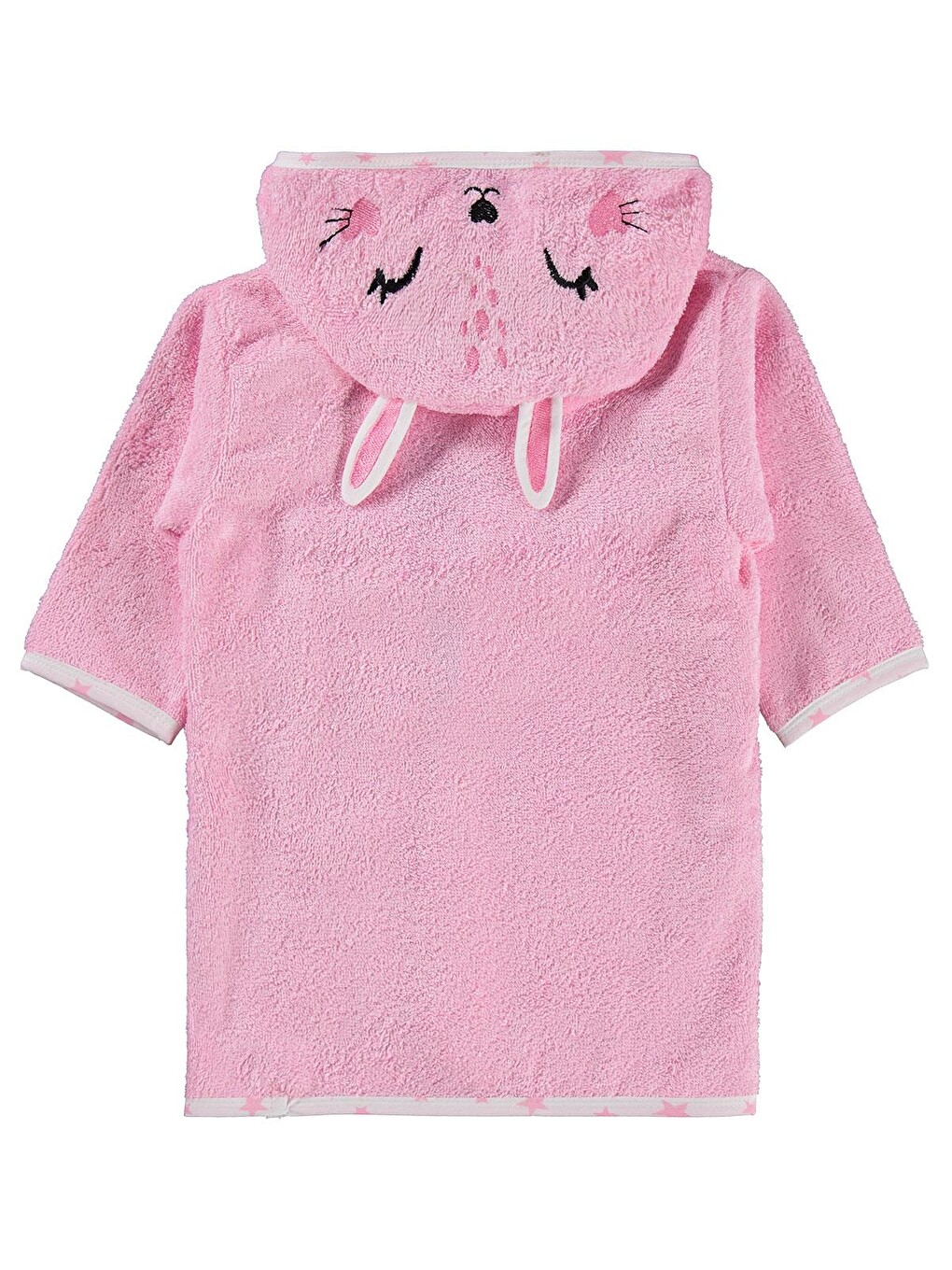 Baby Tavşan Nakışlı Bornoz - Pembe-1