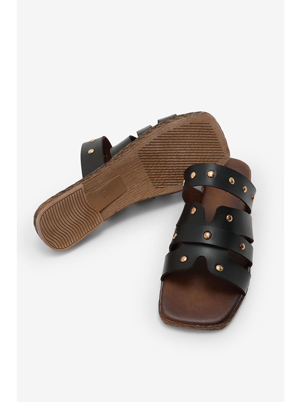 Kadın Siyah Termo Taban Düz Toka Detaylı Terlik-4