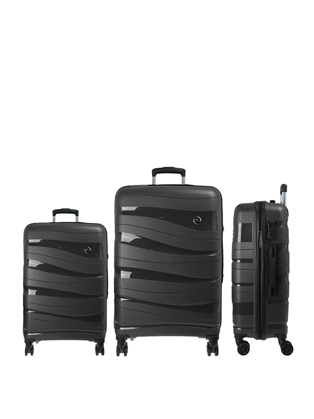 Antrasit PP Barcelona Valiz Seti