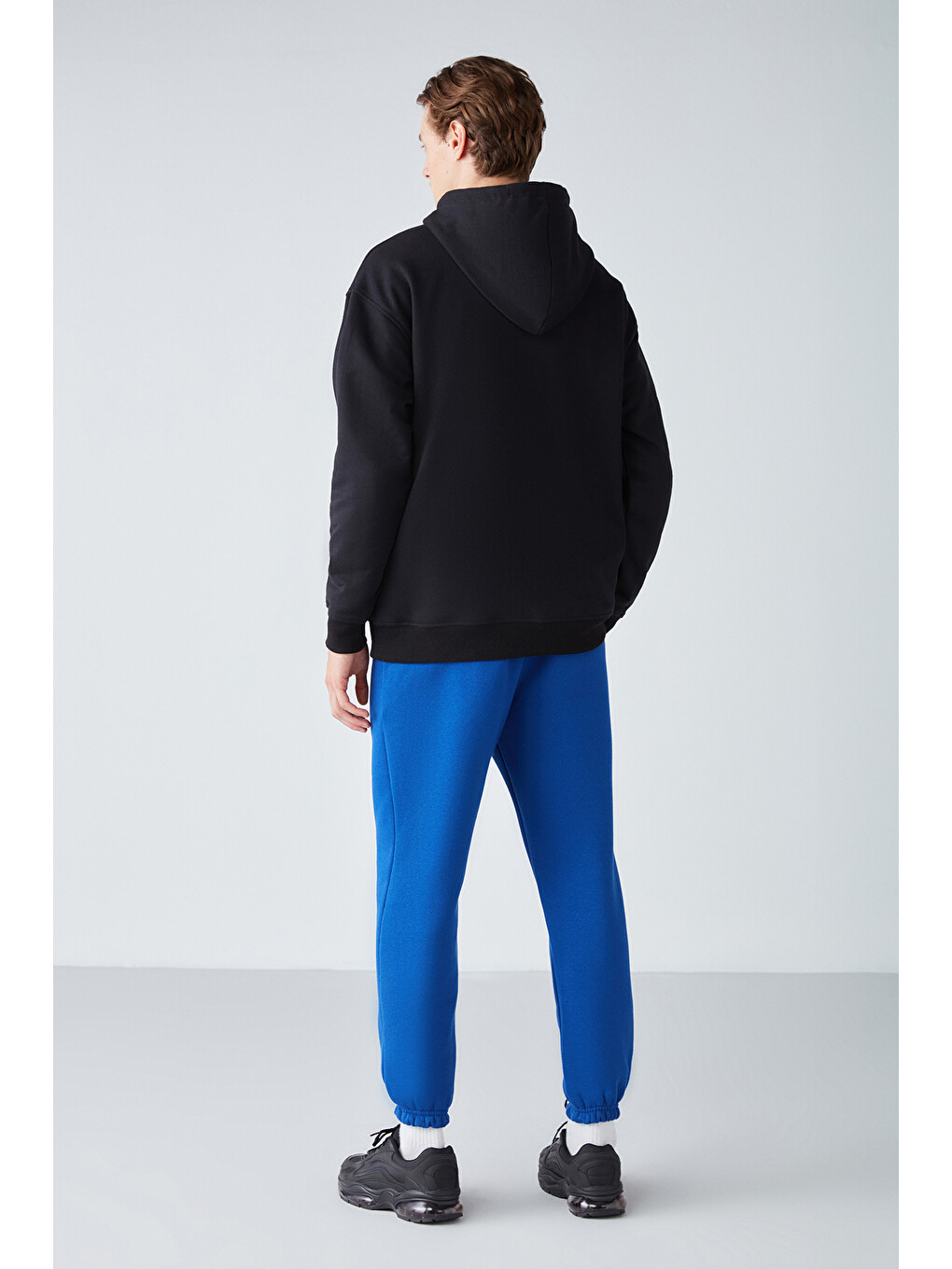 Mavi Insıde Erkek Organik Pamuklu İçi Polarlı Beli İçten Kordonlu Cepli Jogger Saks Eşofman Altı-5