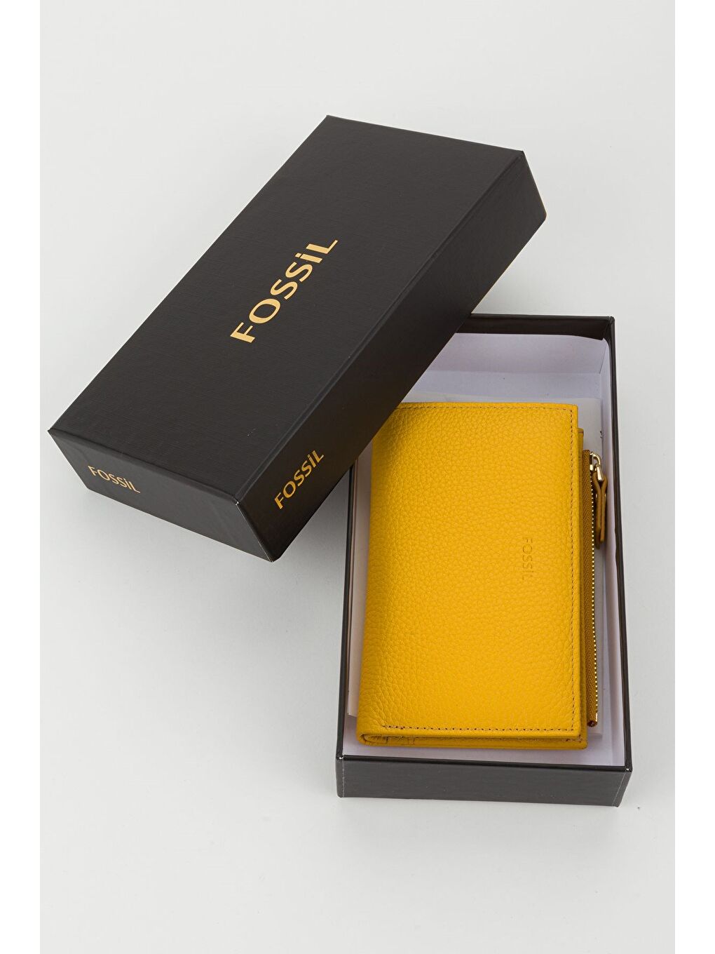 Sarı Kutulu Hakiki Deri Mürdüm Orta Boy Kadın El Portföyü Kartlık Cüzdan-4