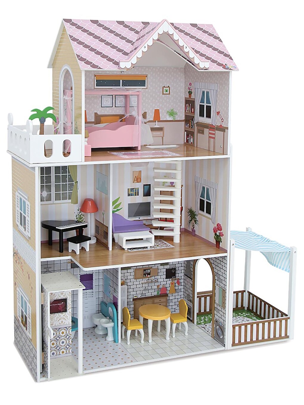 3 Katlı 15 Parça Aksesuarlı Ev Set 120x104X36.4Cm - Standart