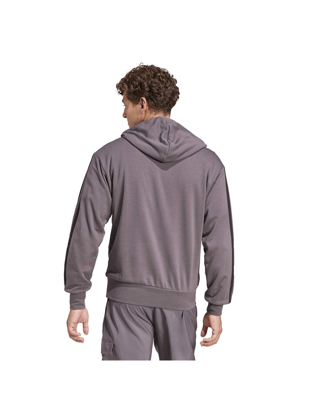 3S Ft Erkek Gri Kapüşonlu Hoodie-1