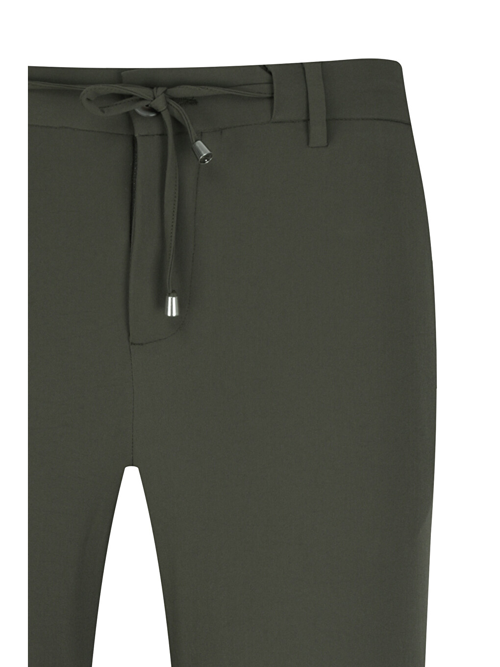 Haki Rahat Kesim Yandan Cepli Jogger Pantolon-1