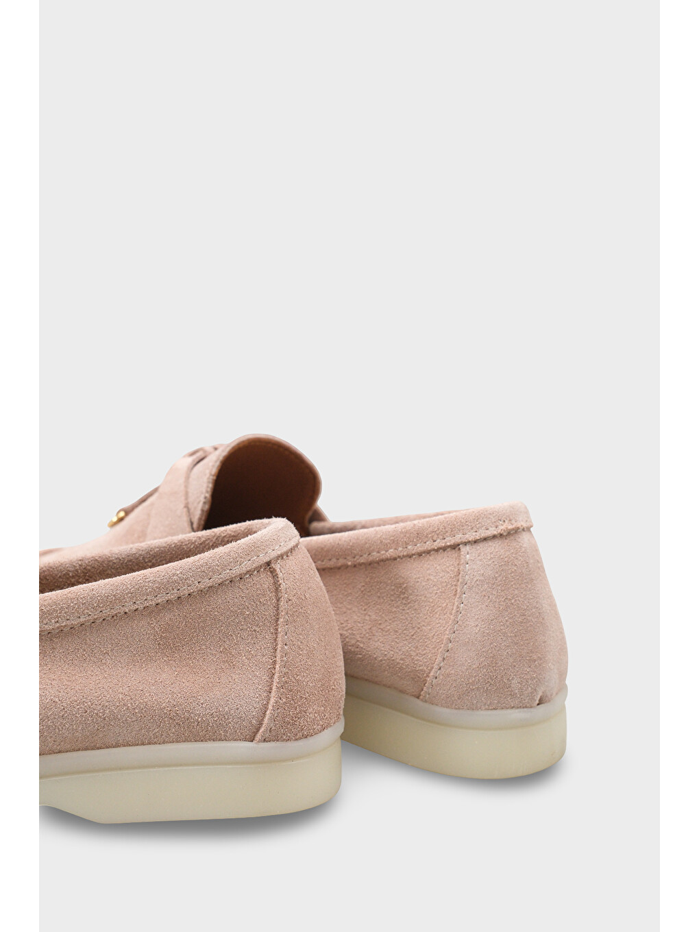 Pembe Vikki Hakiki Deri Kadın Loafer-5