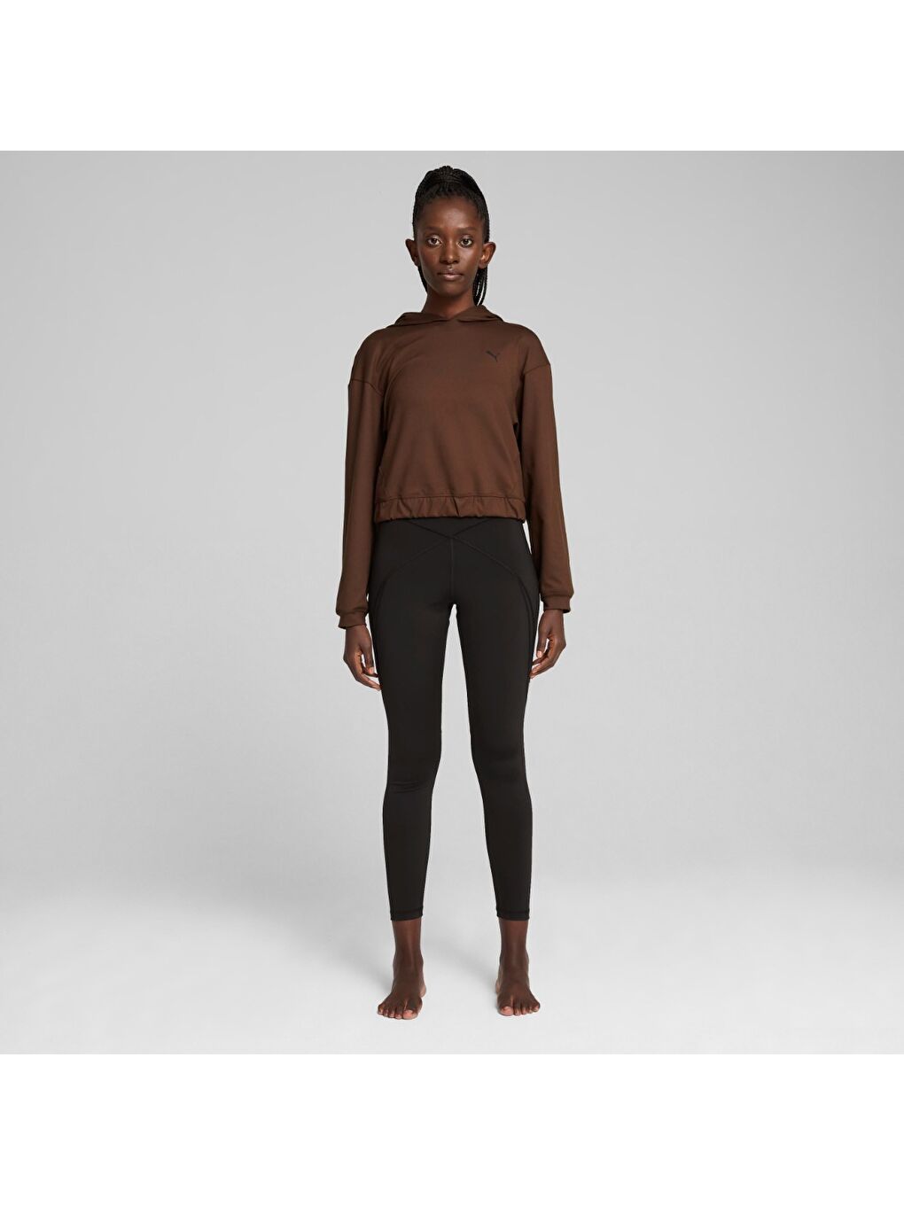 Studio Foundations Kadın Kahverengi Kapüşonlu Sweatshirt-2