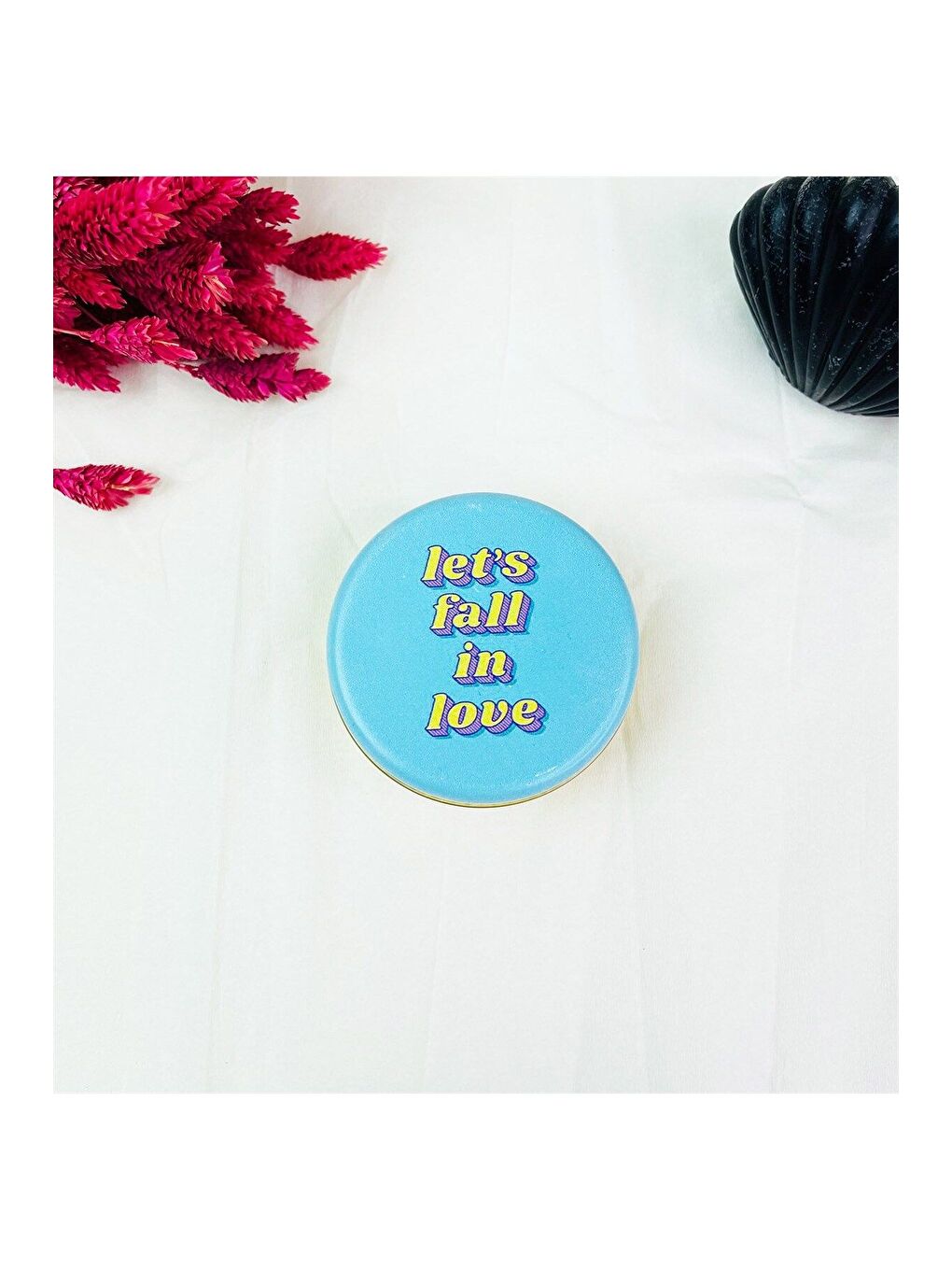 Karışık Let s Fall In Love Tasarımlı Kokulu Teneke Mum-2