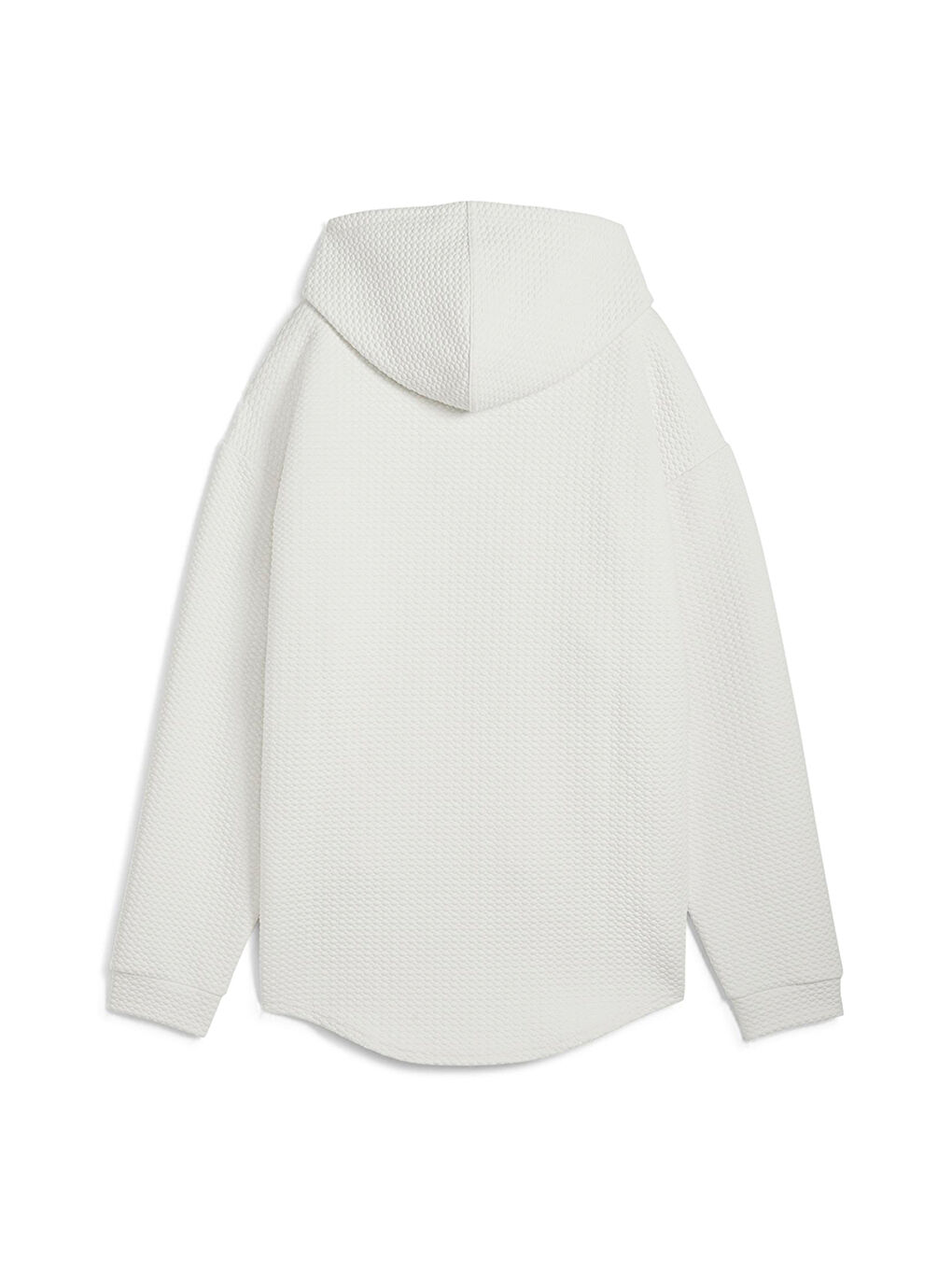 Q4 Studio Textured Kadın Beyaz Kapüşonlu Sweatshirt-1