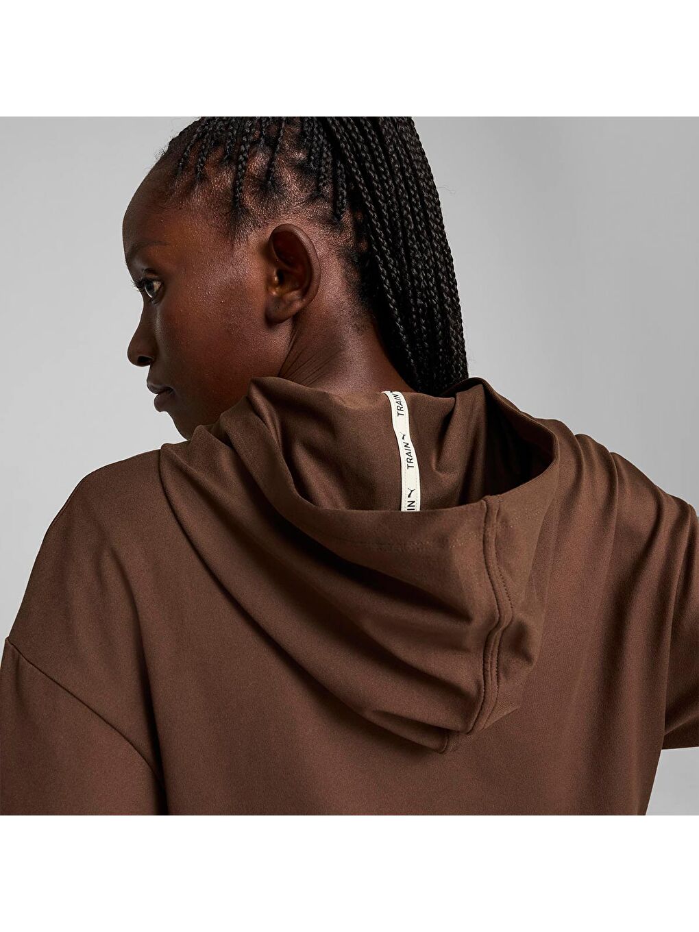 Studio Foundations Kadın Kahverengi Kapüşonlu Sweatshirt-4