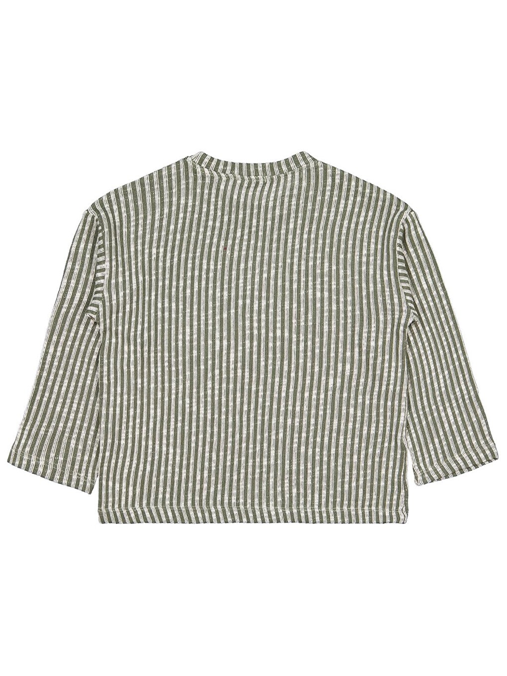 Boys Dikey Çizgili 6-9 Yaş Sweatshirt - Yeşil-1