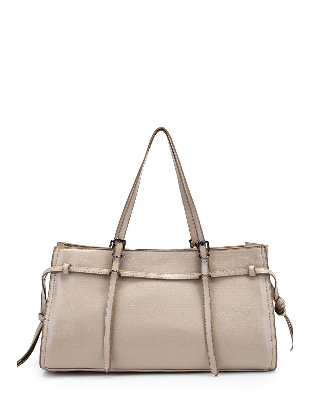 Siyah Zincir Detaylı Bonnie Kadın Kol Çanta Bej