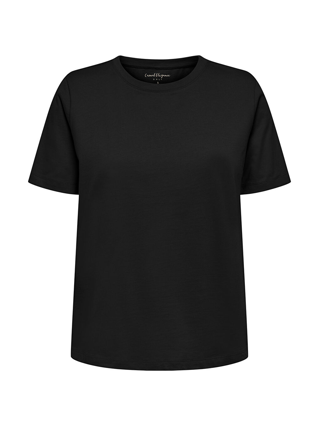 Siyah Onlfreja Pamuklu Regular Fit Yuvarlak Yaka Kadın T Shirt 15367970-5