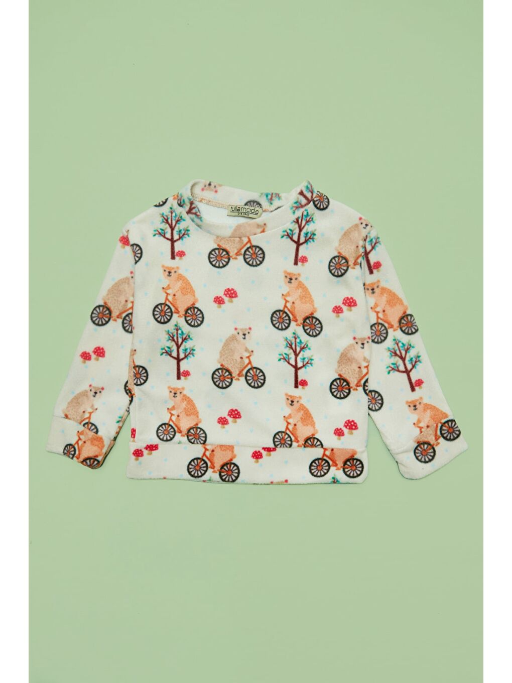 Ekru Koala Baskılı Polar Unisex Çocuk Pijama Takımı-3