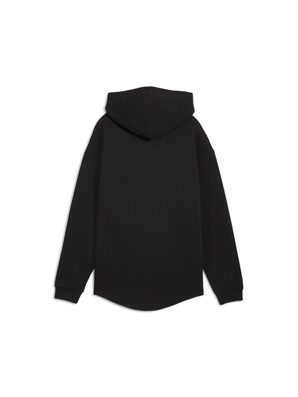 Q4 Studio Textured Kadın Siyah Kapüşonlu Sweatshirt-4