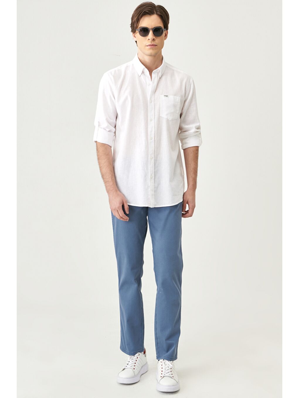 Texas Slim Fit Dar Kesim Normal Bel İndigo Esnek Pantolon-2