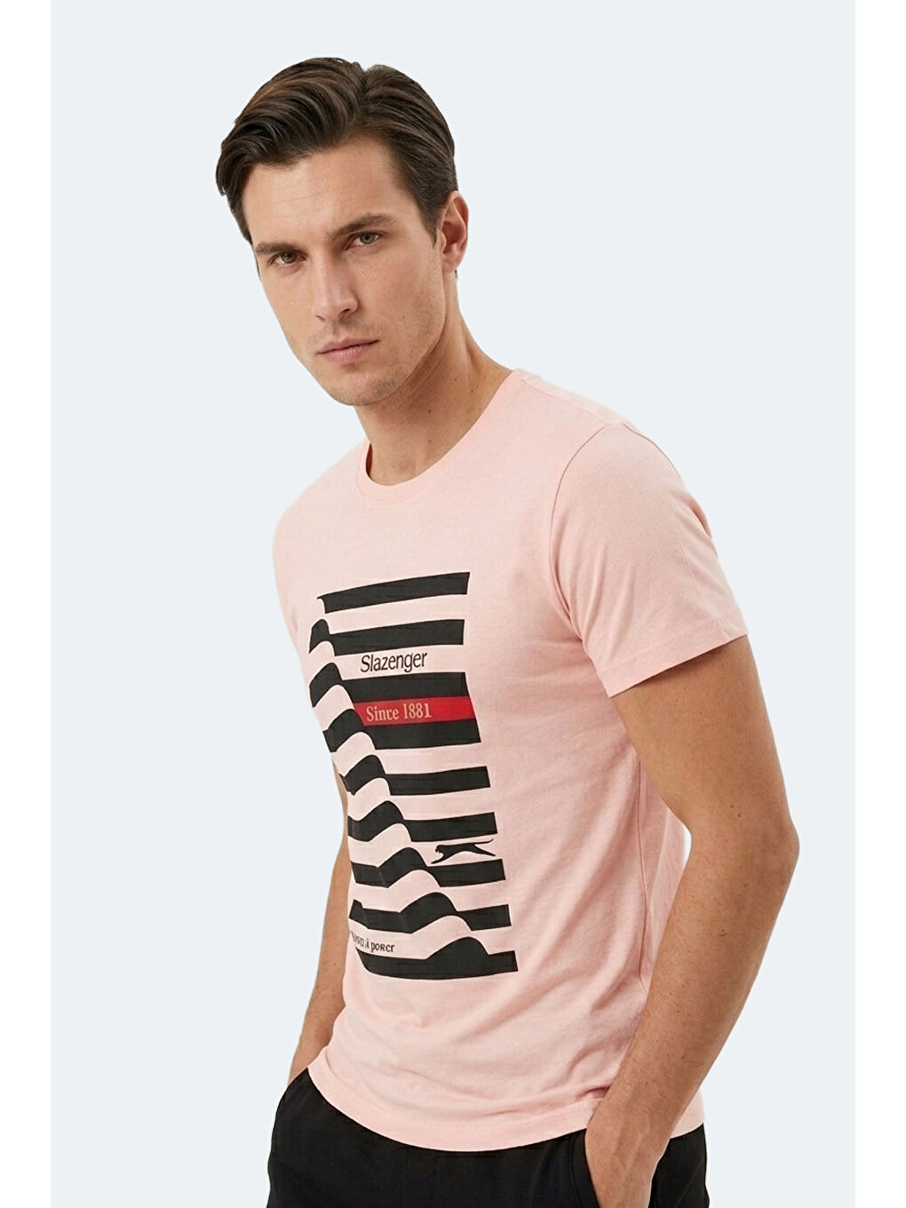 Pembe KATELL Erkek %100 Pamuk Tişört Somon-5