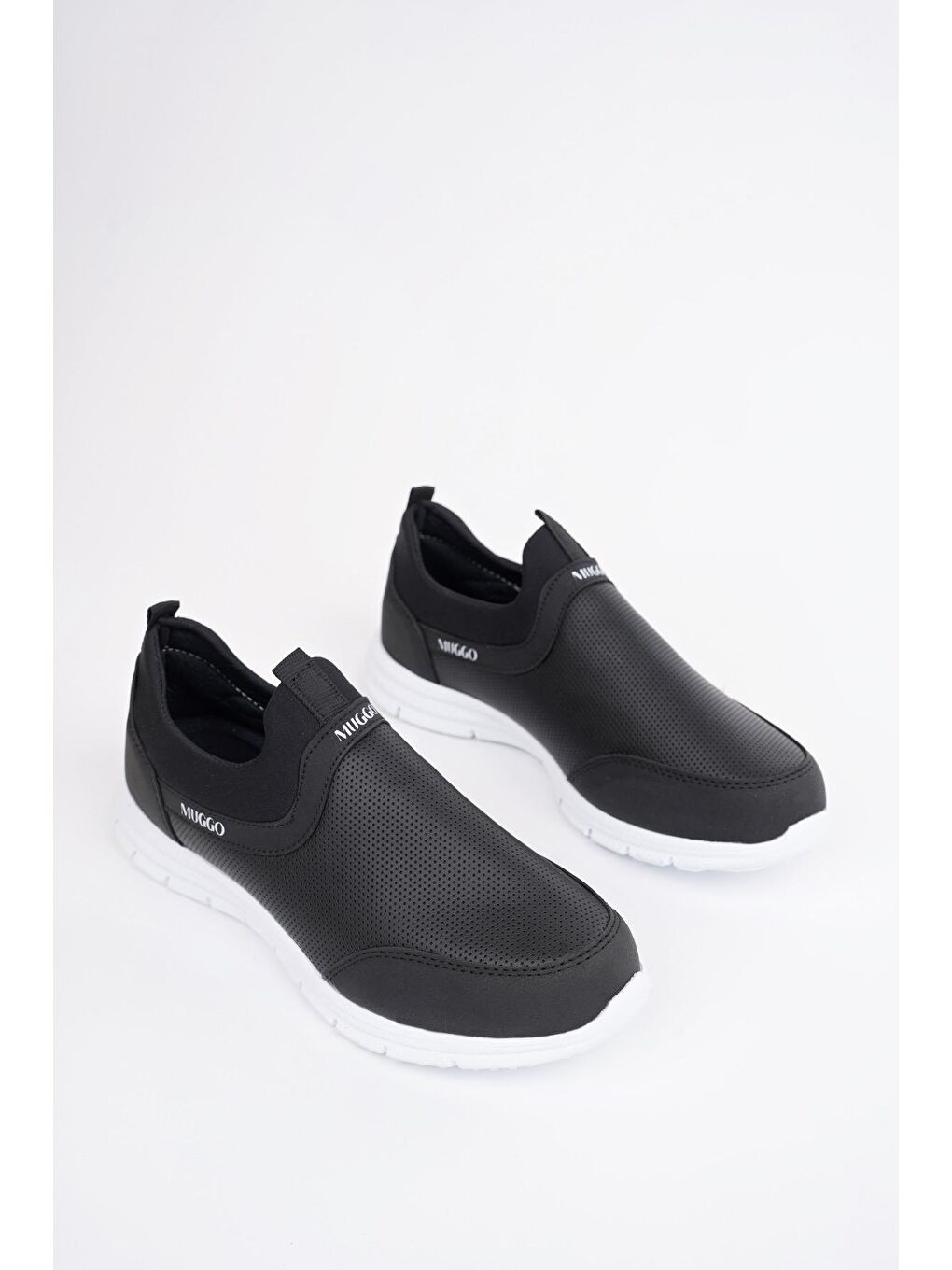 Siyah Muggo Hulk Unisex Ortopedik Bağcıksız Hafif Yürüyüş Sneaker Spor Ayakkabı-5