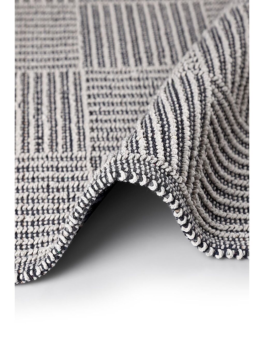 Gri More Boucle Doğal Pamuklu 2'li Banyo Paspas Seti 60x100 50x60 GREY-4